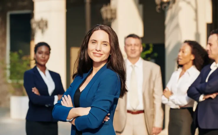 executives at a corporate communications company