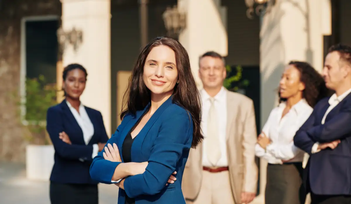 executives at a corporate communications company