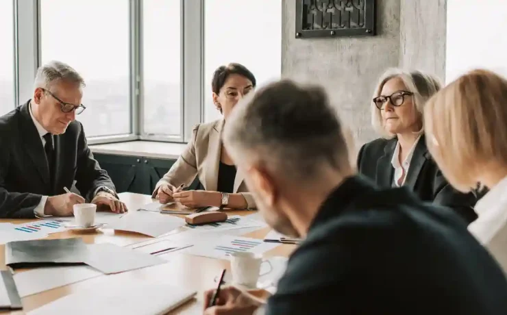 Executives in a conference room